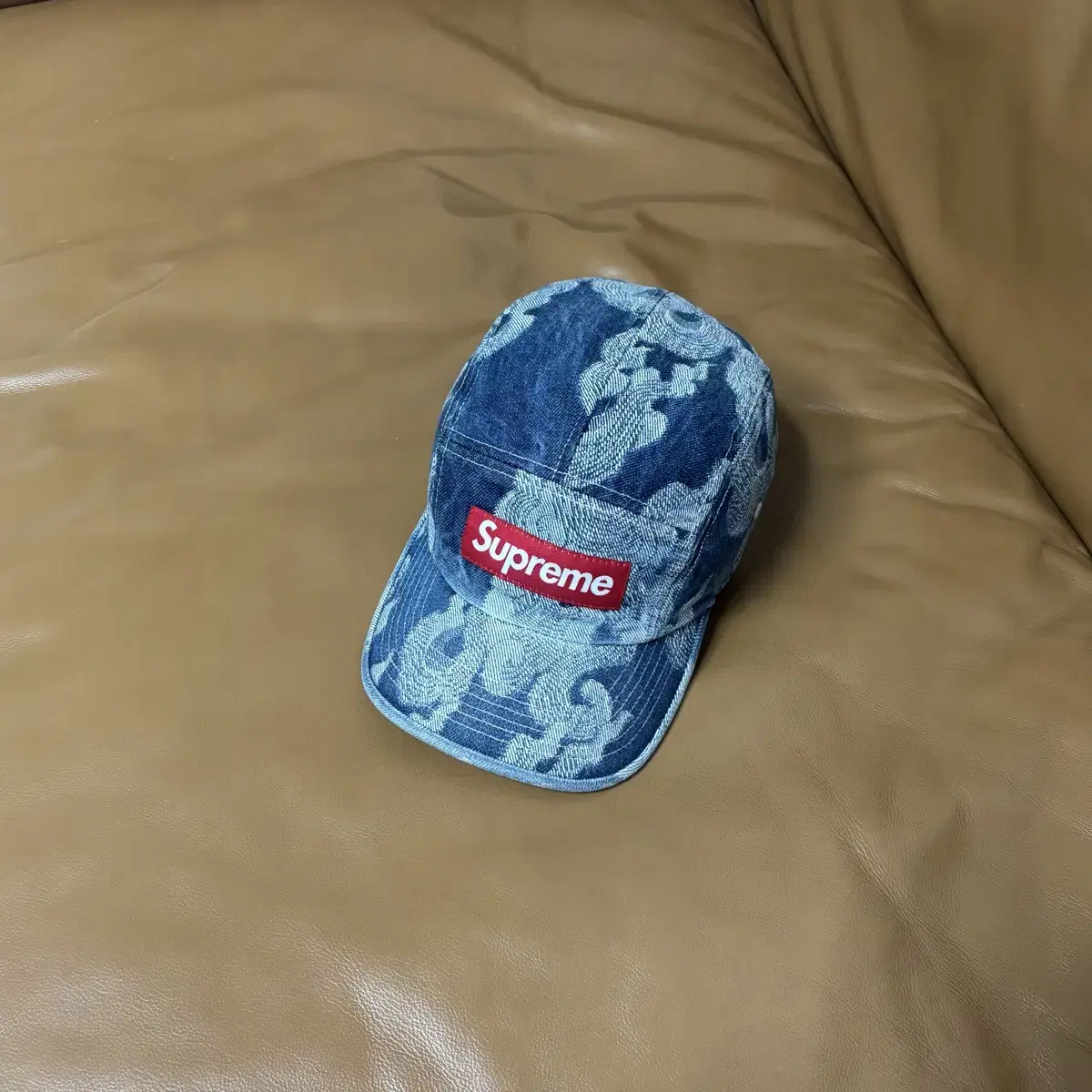 Supreme 슈프림 데님 캠프캡 모자 (Flames Denim)